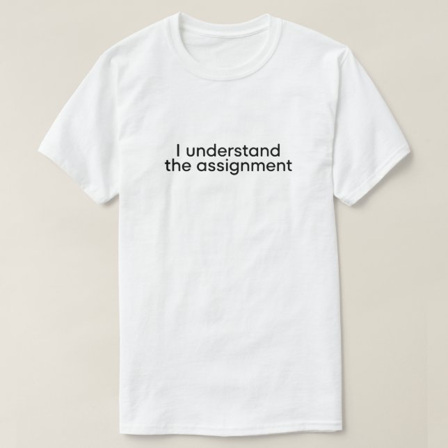 Camiseta Eu entendo a atribuição (Frente do Design)