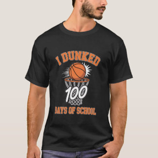 Camiseta Eu Enterrei 100 Dias de Criança de Basquete da Esc