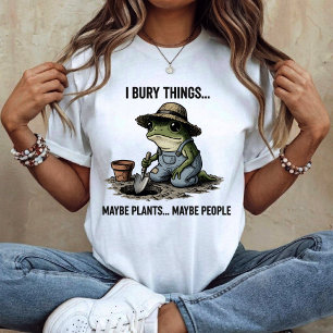 Camiseta Eu Enterro Coisas Talvez Plantas Talvez Pessoas