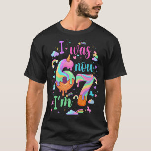Camiseta Eu Era 6 Agora Eu Sou 7 Meme Unicórnio Cone De Sor