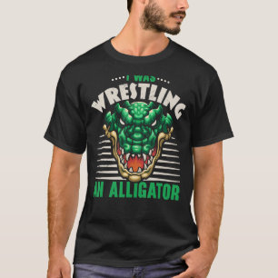 Camiseta Eu Era Luta Um Braço De Luta Do Braço De Alligador