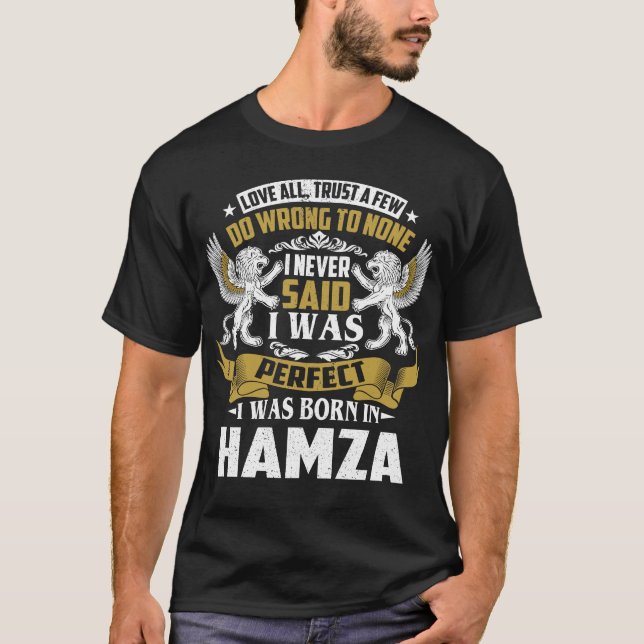 Camiseta Eu Era Nascer No Nome Da Família HAMZA (Frente)