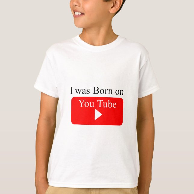 Camiseta Eu era nascido em youtube (Frente)