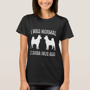 Camiseta Eu Era Normal 2 Shiba Inus Ago Clássica Shiba Inu 