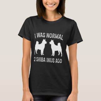 Camiseta Eu Era Normal 2 Shiba Inus Ago Clássica Shiba Inu
