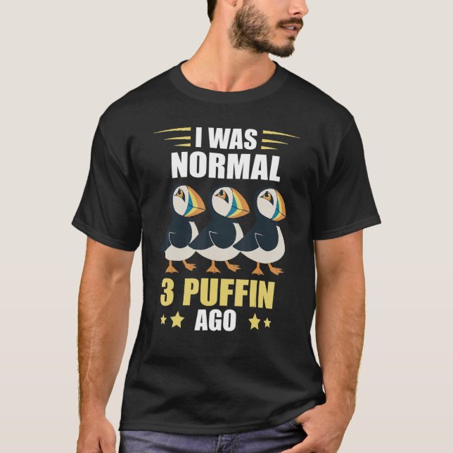 Camiseta Eu Era Normal Puffin Sea Bird Ice Land Puf (Frente)