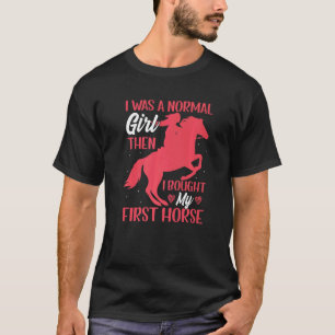 Camiseta Eu Era Uma Garota Normal Cavalo Equitação
