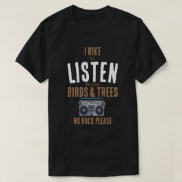 Camiseta Eu escalo e escuto pássaros e abelhas no rock