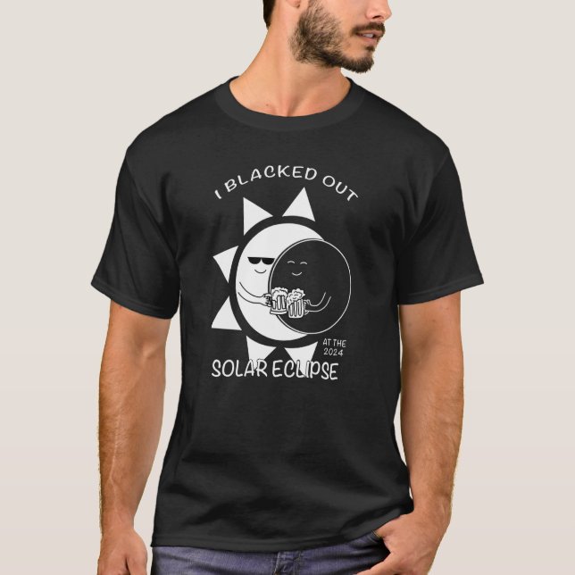 Camiseta Eu Escapei Na Eclipse Solar 2024 (Frente)