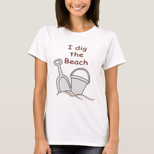 Camiseta Eu escavo a praia (Frente)