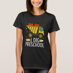 Camiseta Eu Escavo Caminhão Basculante de Preschool Maçãs L