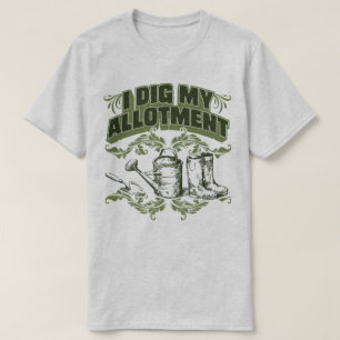 Camiseta Eu escavo meu t-shirt do humor do jardim da