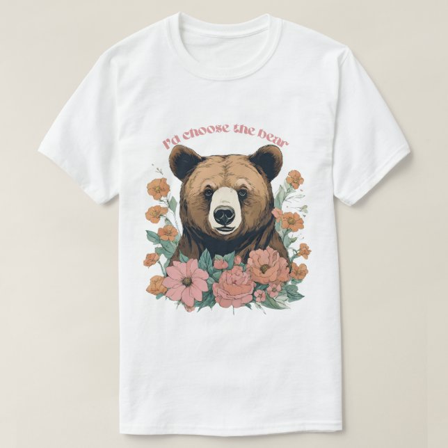 Camiseta Eu escolheria o urso (Frente do Design)