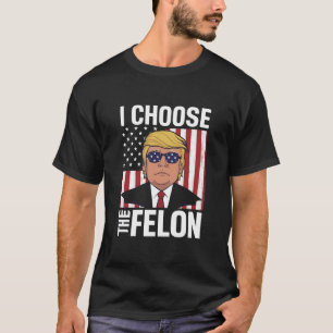 Camiseta Eu Escolho O Criminoso Trump 2024 Republicano Patr