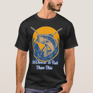 Camiseta Eu Escolho Pescar Passatempo de Pesca Pescador Hob
