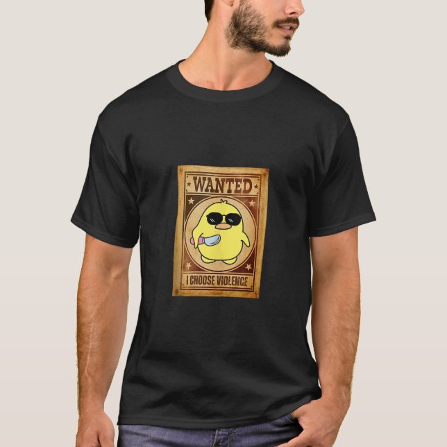Camiseta EU ESCOLHO VIOLÊNCIA PARA O Tanque de Gato (Frente)