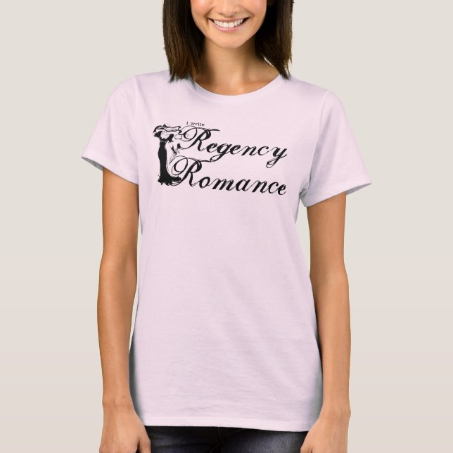 Camiseta Eu escrevo Regency Romance (Frente)