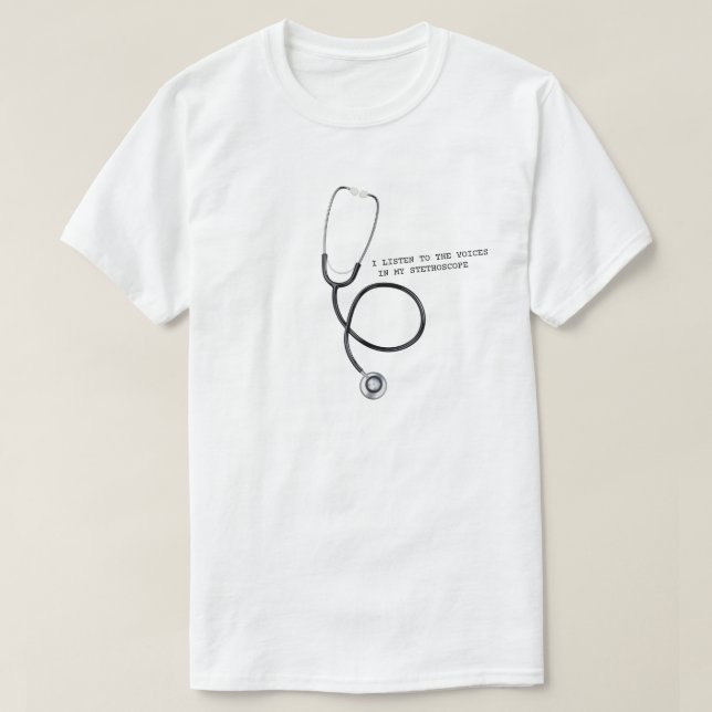 Camiseta Eu escuto as vozes... engraçado humorístico (Frente do Design)