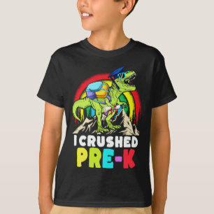 Camiseta Eu Esmagei O Dinossauro T Rex Crianças De Graduaçã