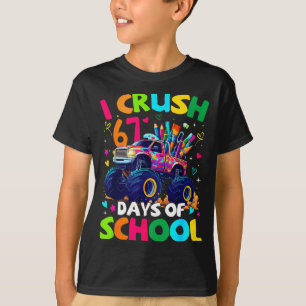 Camiseta Eu Esmago 67 Dias De Aula Caminhão Monstro Meme Gí