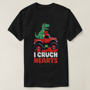 Camiseta Eu Esmago Corações Dia dos Namorados T Rex Pilotan