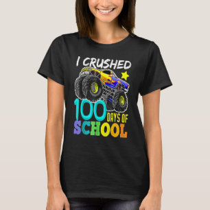 Camiseta Eu Esmaguei 100 Dias de Meninos de Caminhão Monstr