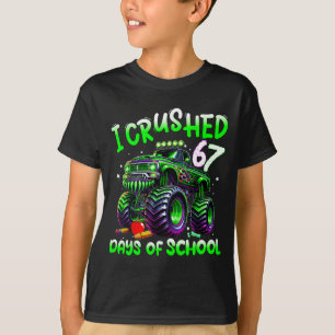 Camiseta Eu Esmaguei 67 Dias De Caminhão Monstro De Escola