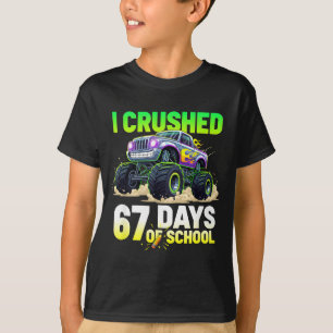 Camiseta Eu Esmaguei 67 Dias De Escola 6 7 Meme Engraçado S