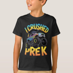 Camiseta Eu Esmaguei a Graduação de Caminhão Pré K Crianças
