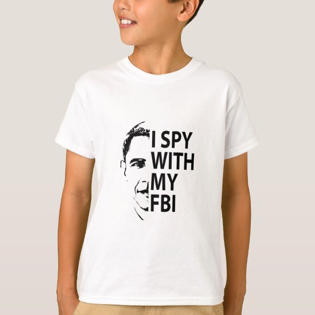 Camiseta Eu Espio Com Meu Fbi Engraçado Spy Gate Colusão Ru (Frente)