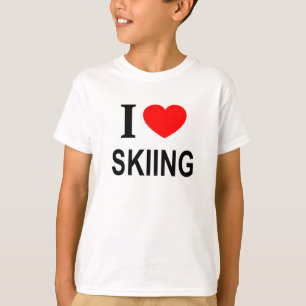 Camiseta Eu ❤️ ESQUIO Eu AMO ESQUIAR Eu AMO ESQUIAR