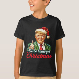 Camiseta Eu Estarei Em Casa Para O Natal Engraçado Xmas Paj