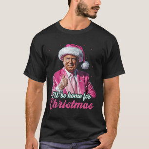 Camiseta Eu Estarei Em Casa Para O Natal Engraçado Xmas Paj