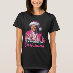 Camiseta Eu Estarei Em Casa Para O Natal Engraçado Xmas Paj