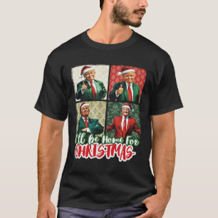 Camiseta Eu Estarei Em Casa Para Papais noeis De Natal Engr