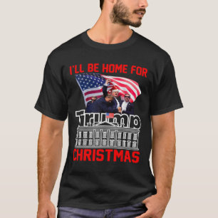 Camiseta Eu Estarei Em Casa Para Papais noeis De Natal Engr