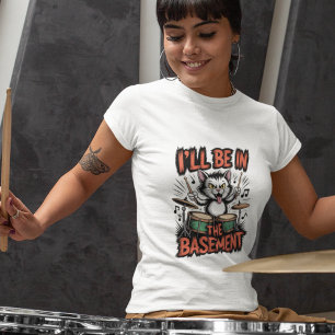 Camiseta Eu Estarei No Baterista Do Porão