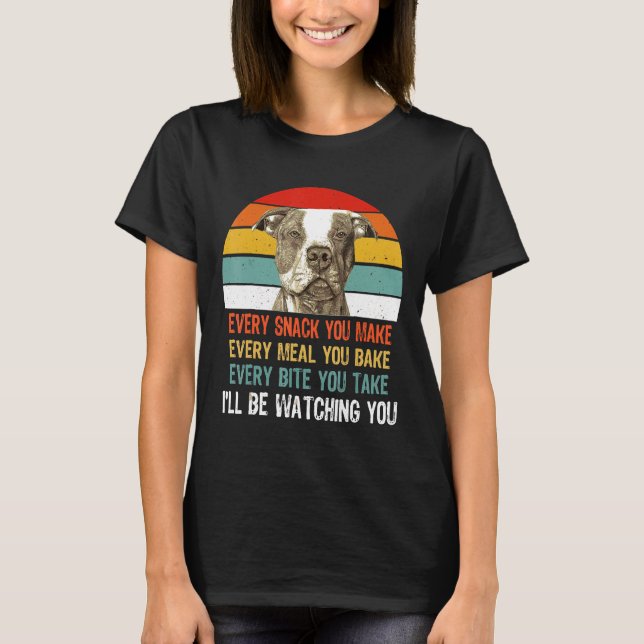 Camiseta Eu Estarei Observando Você Pitbull (Frente)