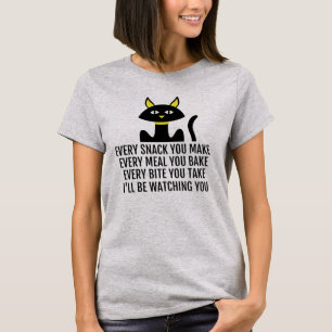 Camiseta Eu Estarei Te Observando Um Gato Bonito.