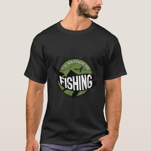 Camiseta Eu Estaria A Pescar Azeite Com Dor (Frente)