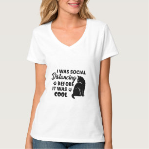 Camiseta eu estava distanciando social antes que fosse lega
