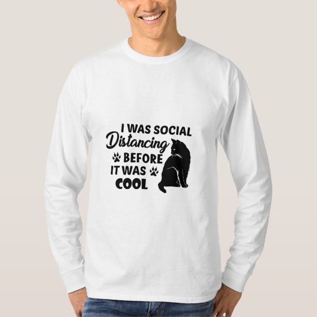 Camiseta eu estava distanciando social antes que fosse lega (Frente)