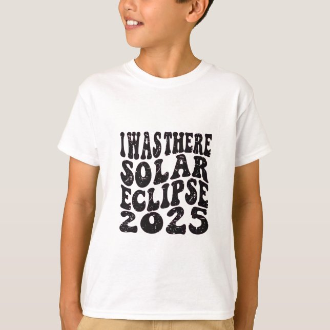 Camiseta Eu Estava Lá Eclipse Solar 2025 Eclipse Parcial (Frente)