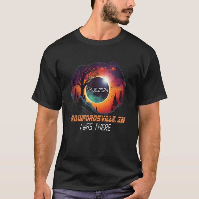 Camiseta Eu Estava Lá No Total Da Eclipse Solar Crawfordsvi (Frente)