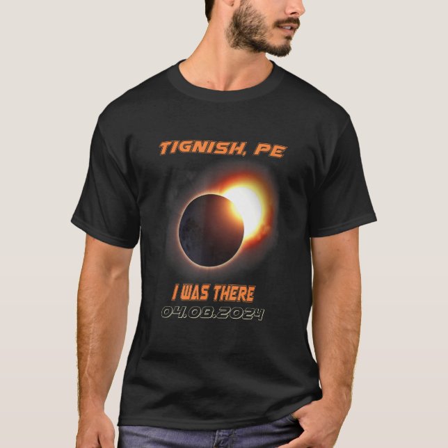 Camiseta Eu Estava Lá Total Eclipse Solar Tignish PE Island (Frente)