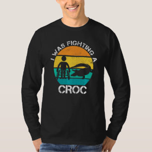 Camiseta Eu Estava Lutando Com Um Croc Engraçado, Humor Han