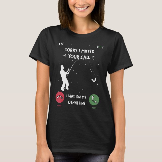 Camiseta Eu Estava Na Outra Linha De Pesca (Frente)