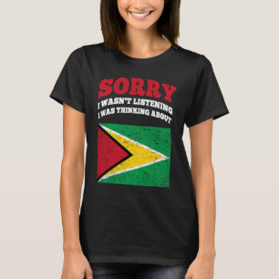 Camiseta Eu Estava Ouvindo Que Estava Pensando Sobre A Guia