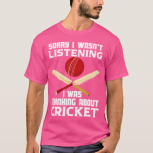 Camiseta Eu Estava Pensando Em Cricket