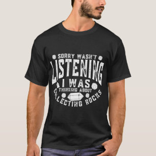 Camiseta Eu Estava Pensando Em Rock Coletando Geologi Engra
